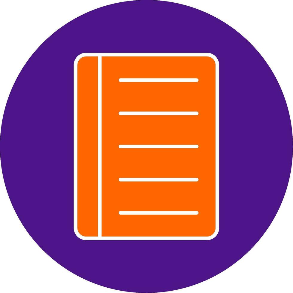 Notebook Line Filled Circle Icon vector