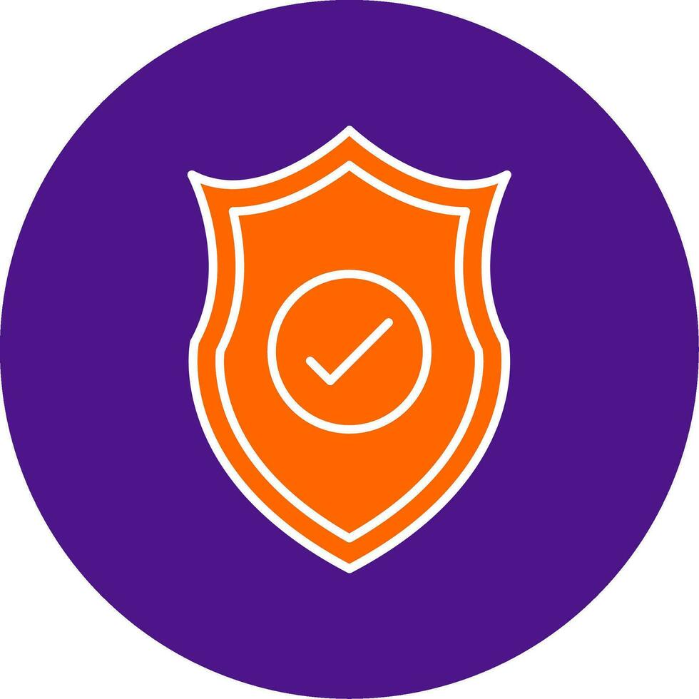 Safety Line Filled Circle Icon vector