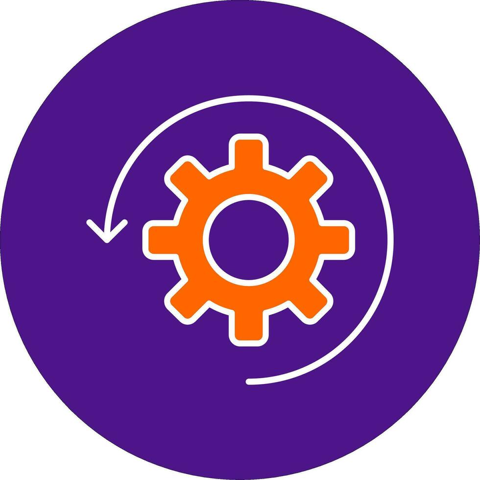 Automate Line Filled Circle Icon vector