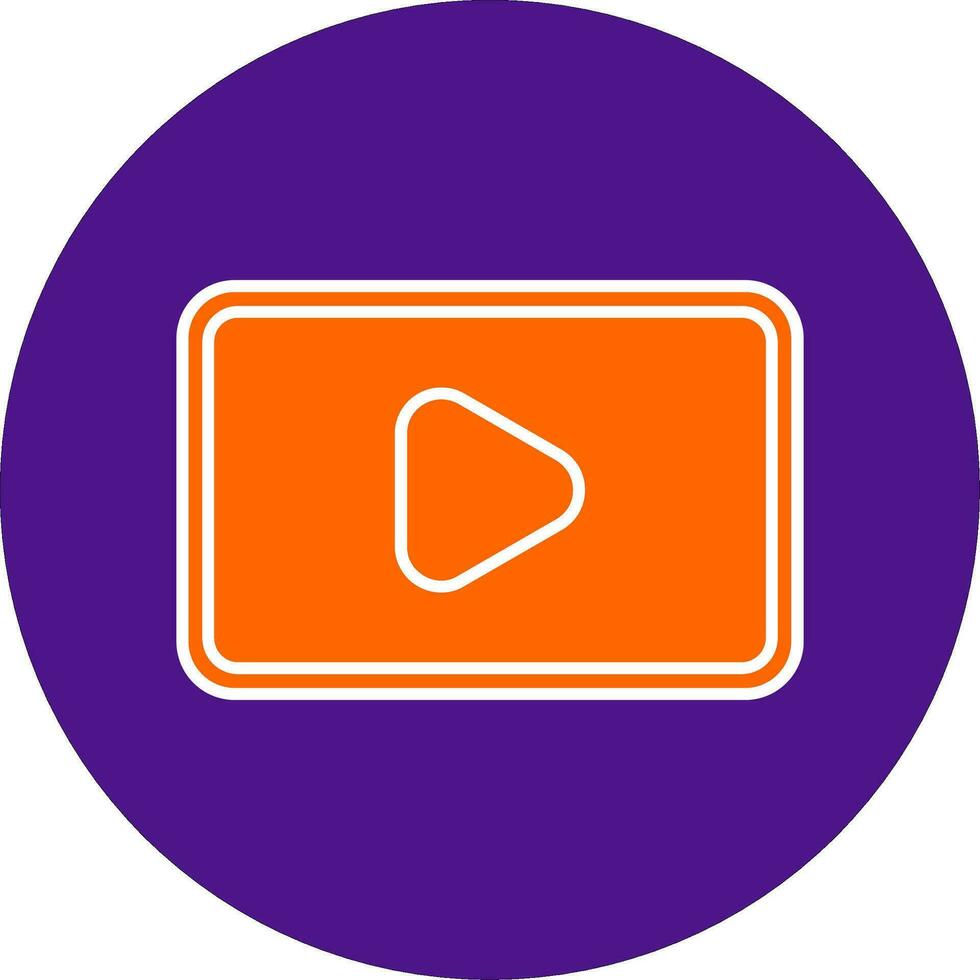 Video Line Filled Circle Icon vector