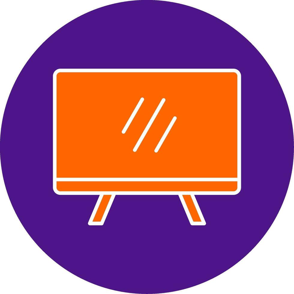 Television Line Filled Circle Icon vector