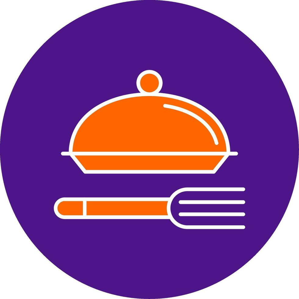 Meal Line Filled Circle Icon vector