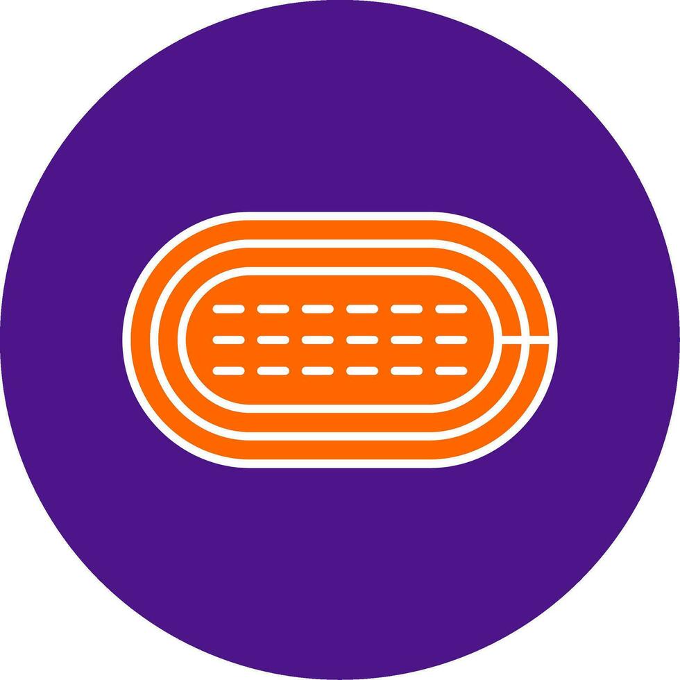 Running Track Line Filled Circle Icon vector