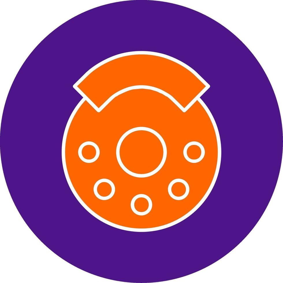 Break Line Filled Circle Icon vector