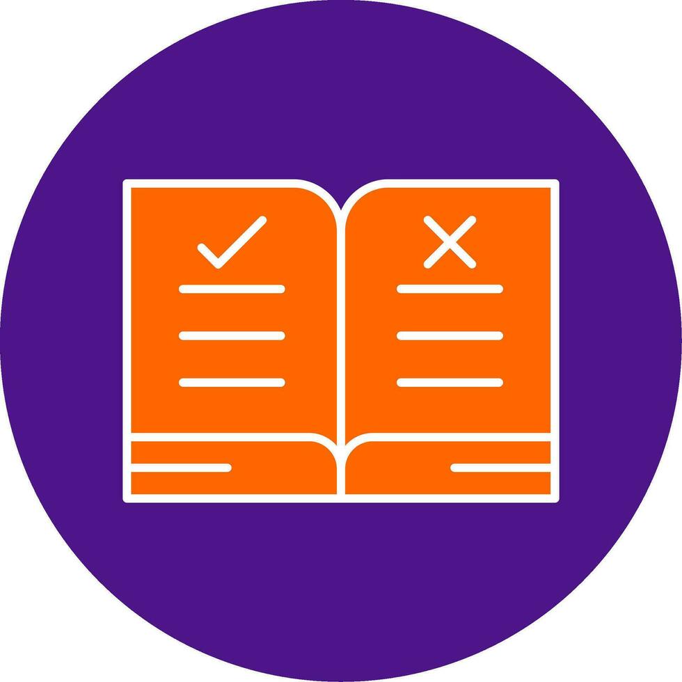 Guidelines Line Filled Circle Icon vector