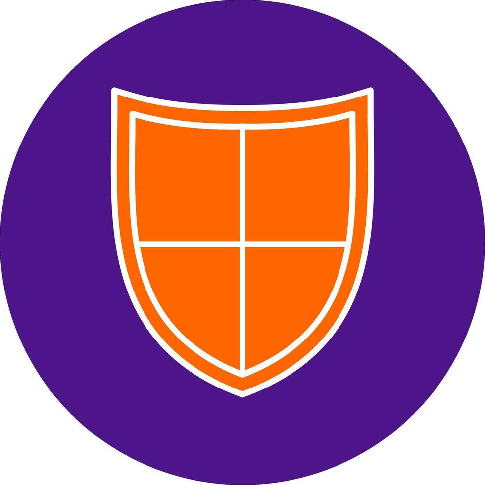 Shield Line Filled Circle Icon vector