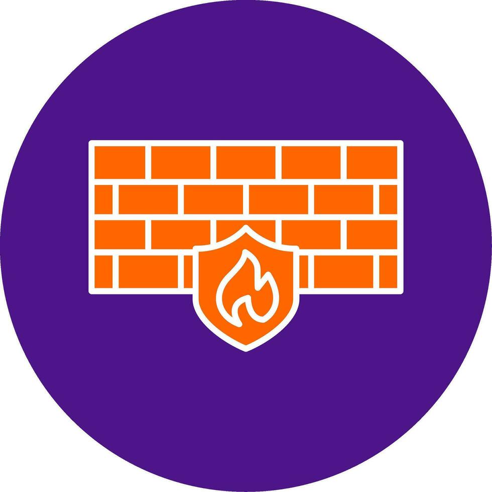 Firewall Line Filled Circle Icon vector