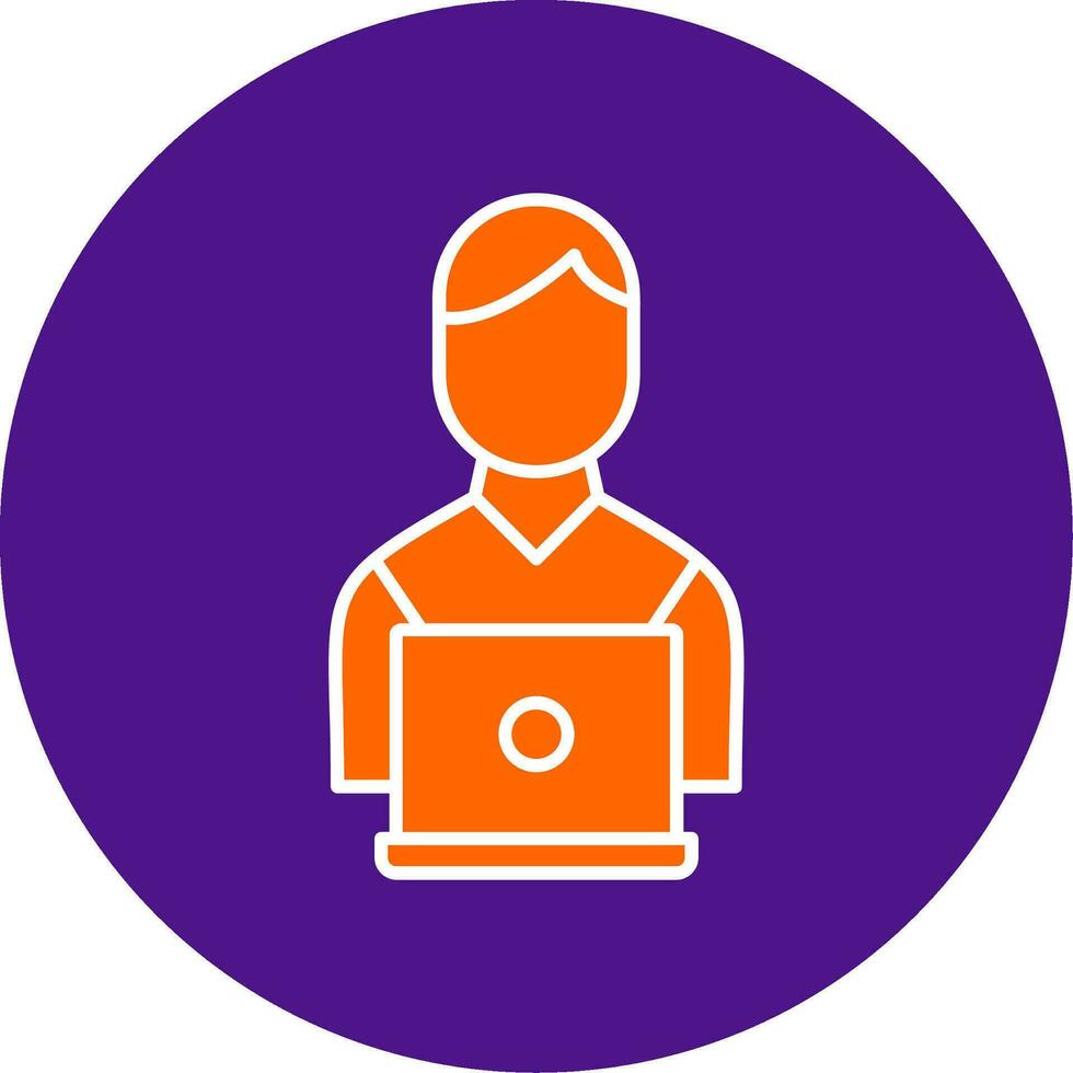 Working Line Filled Circle Icon vector