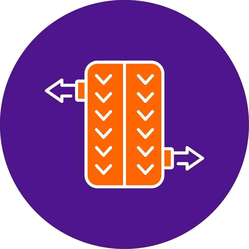 Wheel Alignment Line Filled Circle Icon vector