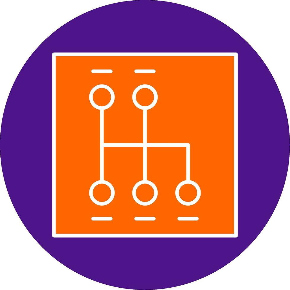 Shift Line Filled Circle Icon vector