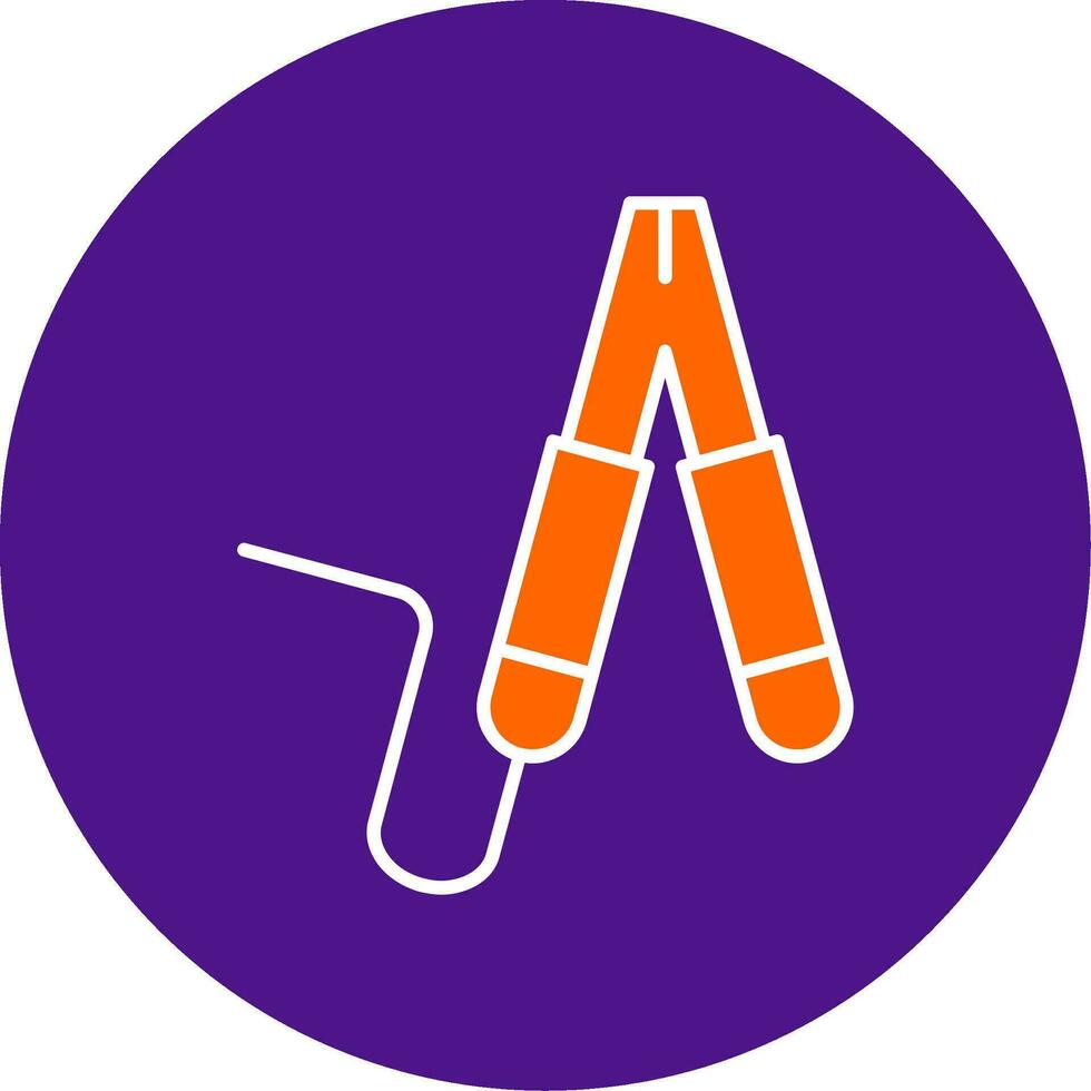Jumper Line Filled Circle Icon vector