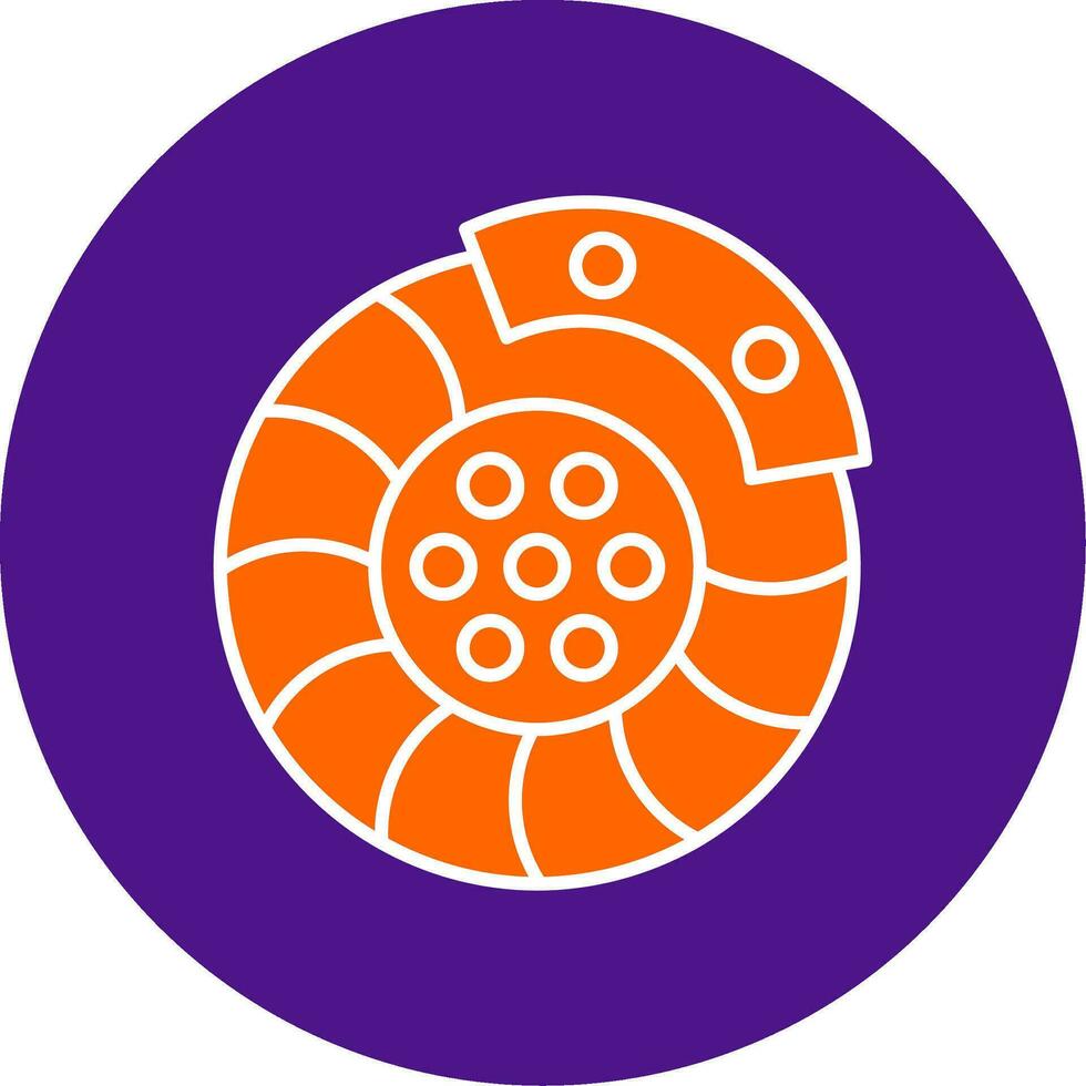 Brake Disk Line Filled Circle Icon vector