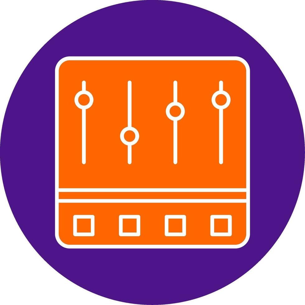 controlar panel línea lleno circulo icono vector