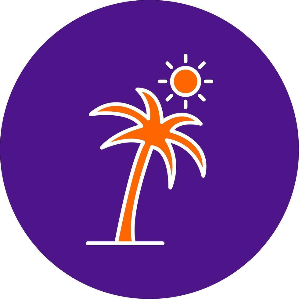 Plam Tree Line Filled Circle Icon 37089708 Vector Art at Vecteezy