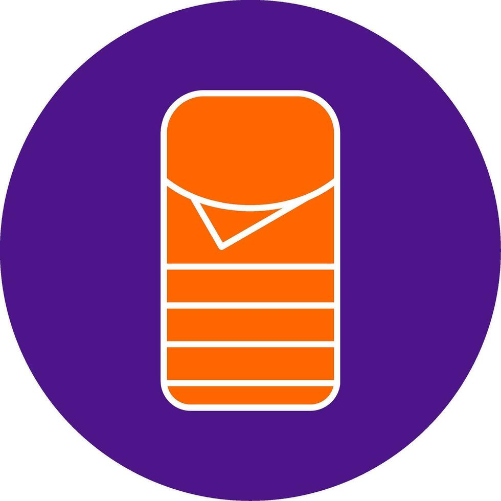Sleeping Bag Line Filled Circle Icon vector