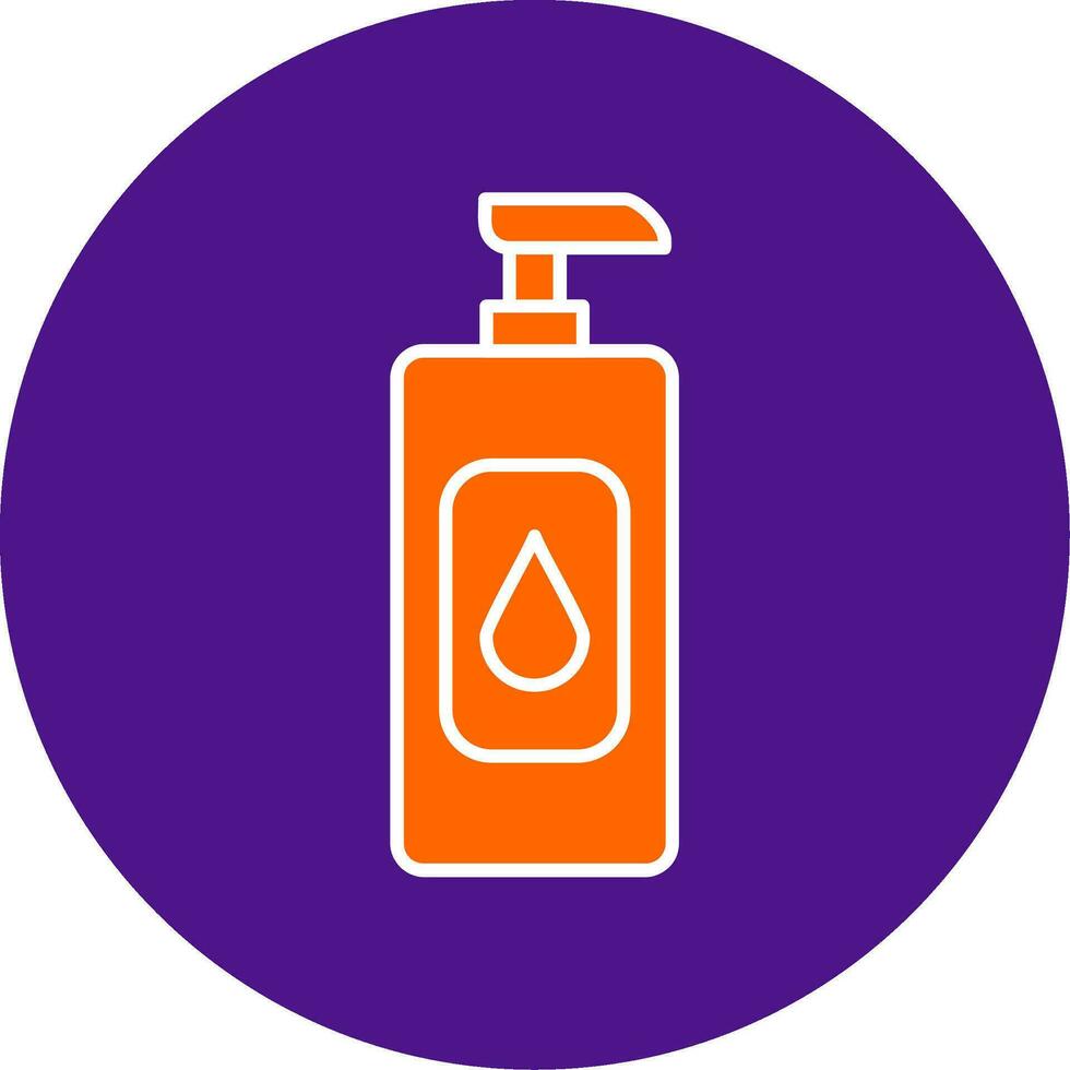 Shampoo Line Filled Circle Icon vector