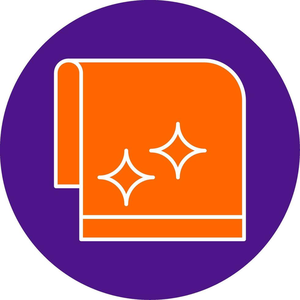Towel Line Filled Circle Icon vector