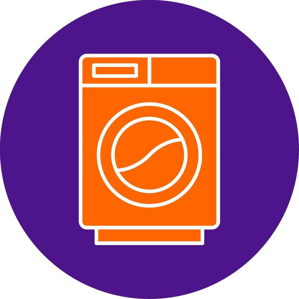 Washing Machine Line Filled Circle Icon vector