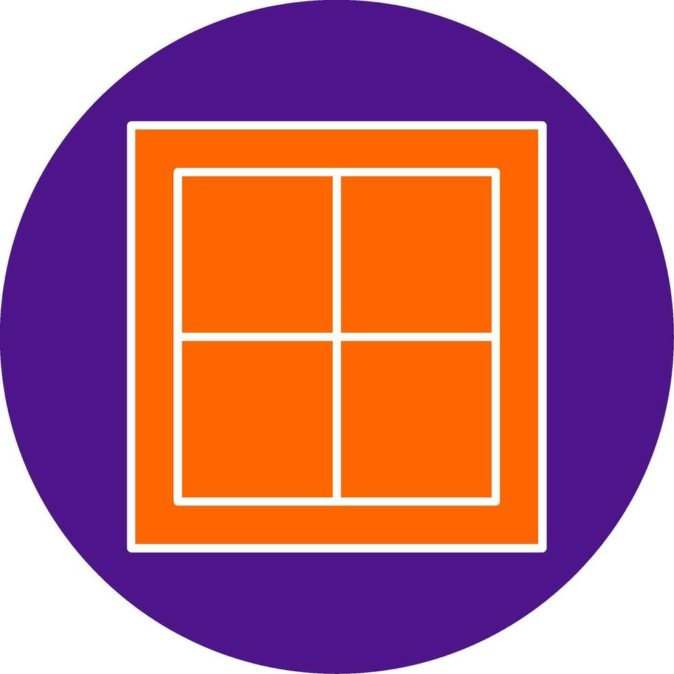 Window Line Filled Circle Icon vector
