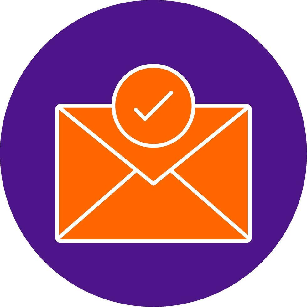 Mail Line Filled Circle Icon vector