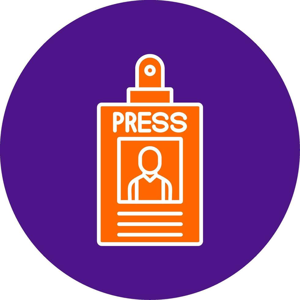 Press Pass Line Filled Circle Icon vector