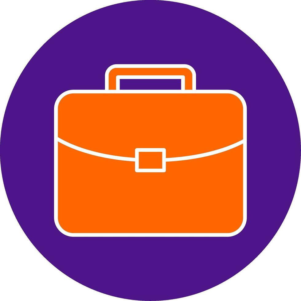 Brief Line Filled Circle Icon vector