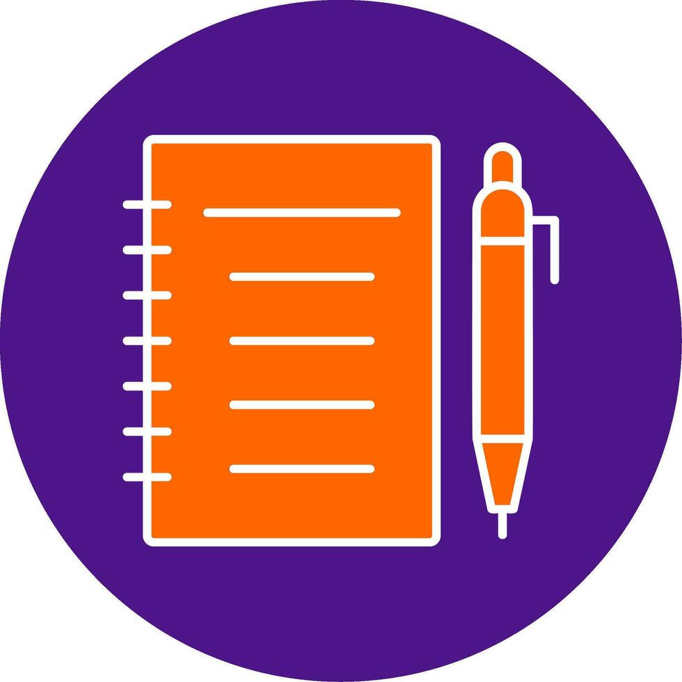 Notebook Line Filled Circle Icon vector