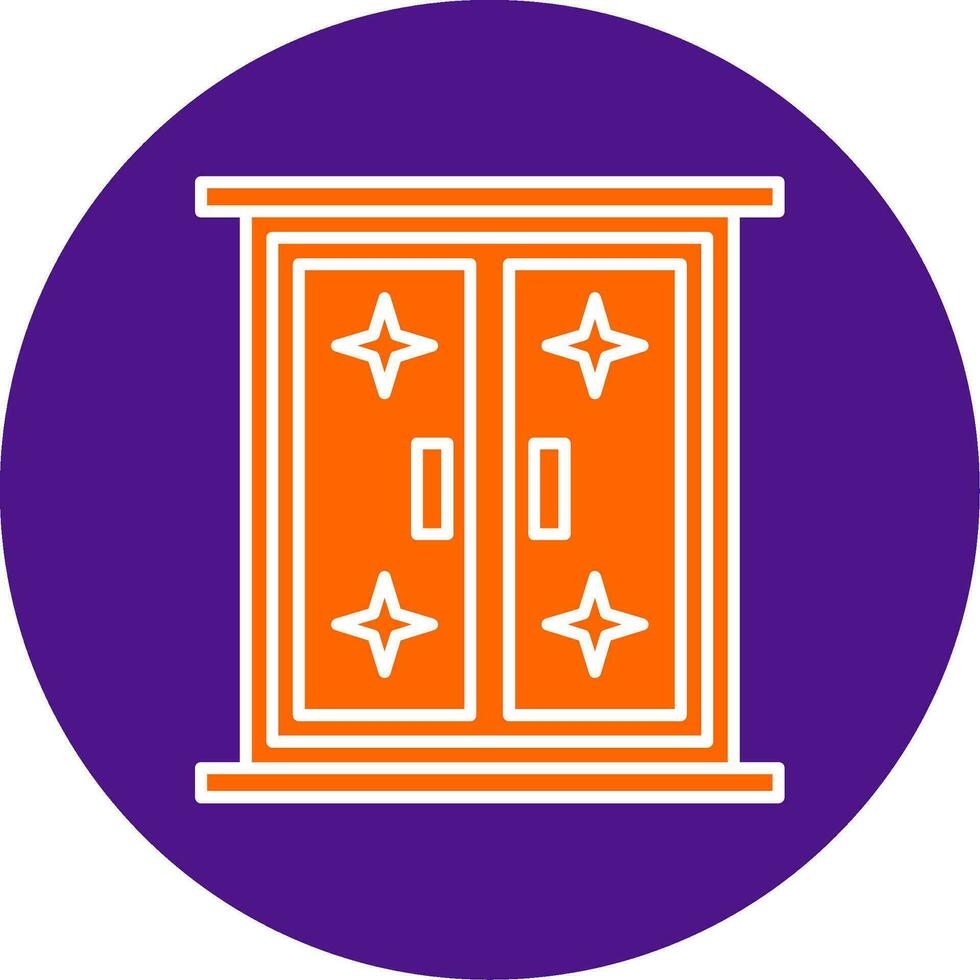 Window Line Filled Circle Icon vector