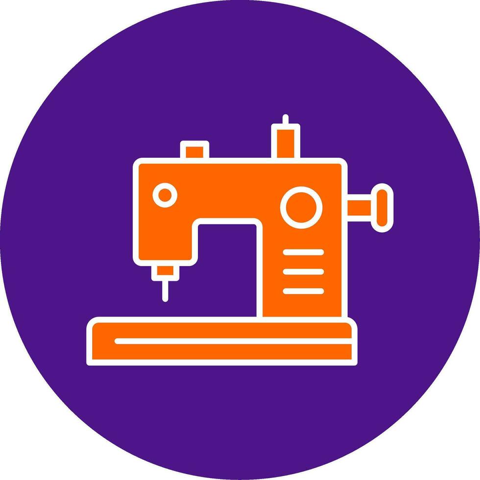 Sewing Machine Line Filled Circle Icon vector