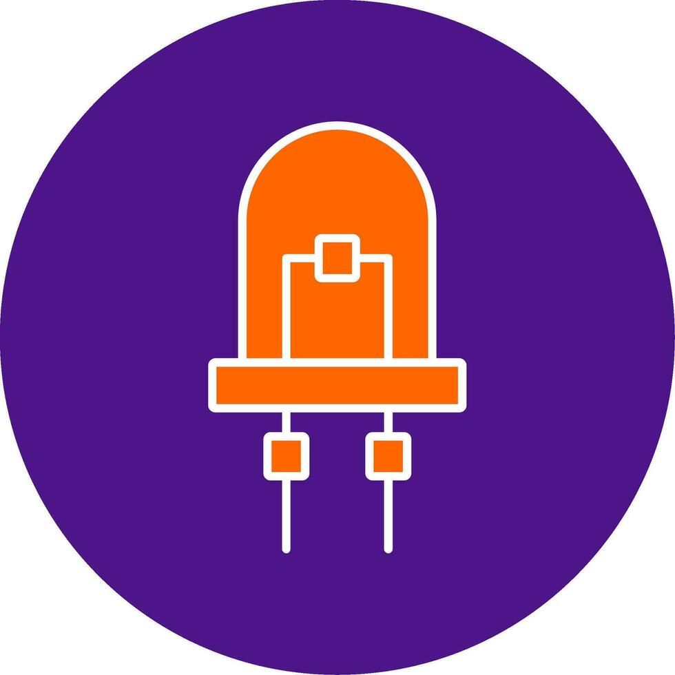 Diode Line Filled Circle Icon vector