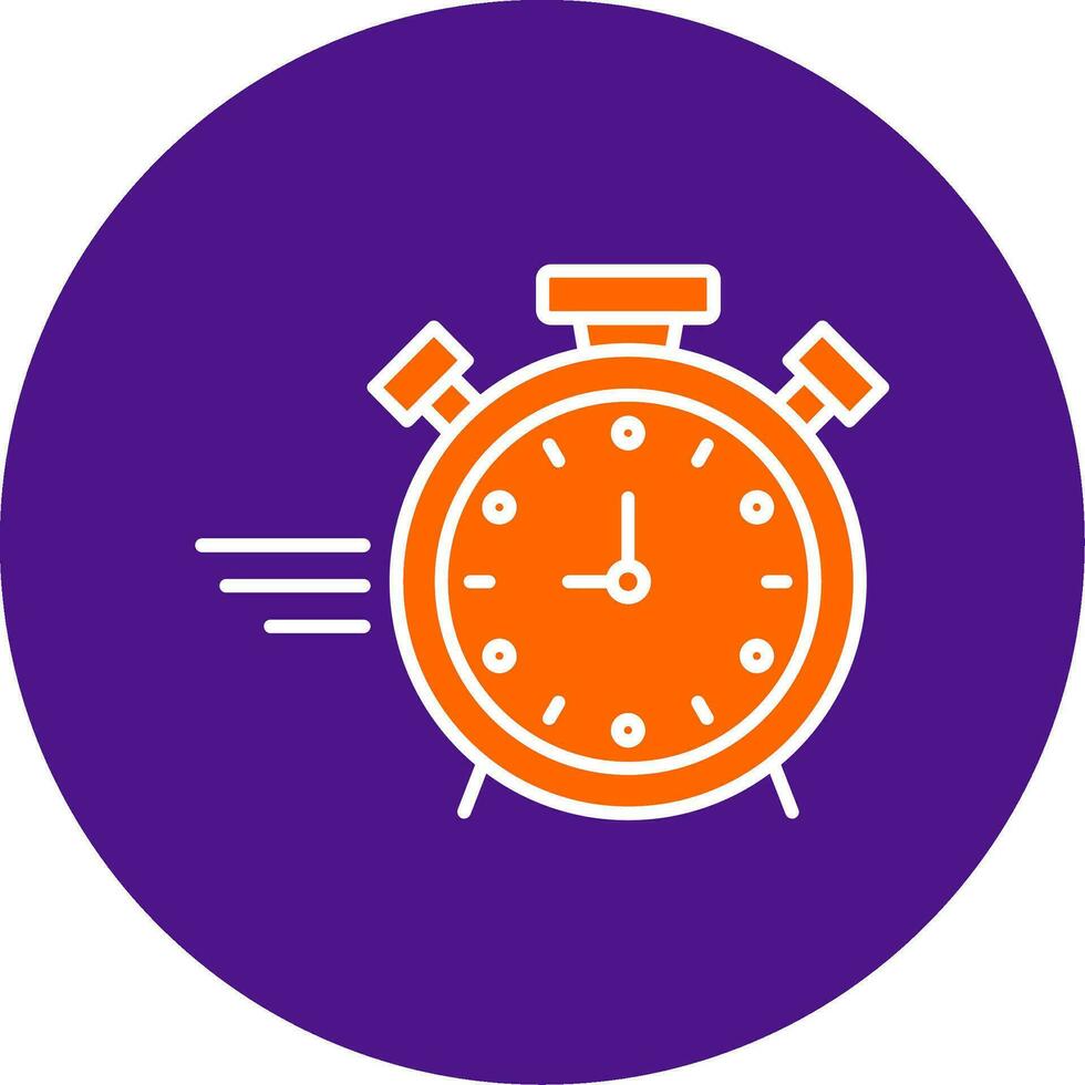 Stopwatch Line Filled Circle Icon vector