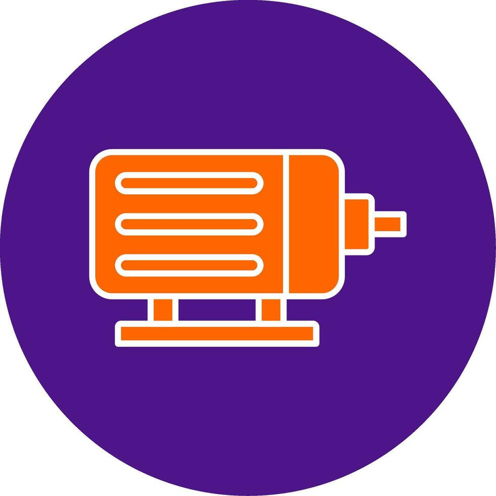Motor Line Filled Circle Icon vector