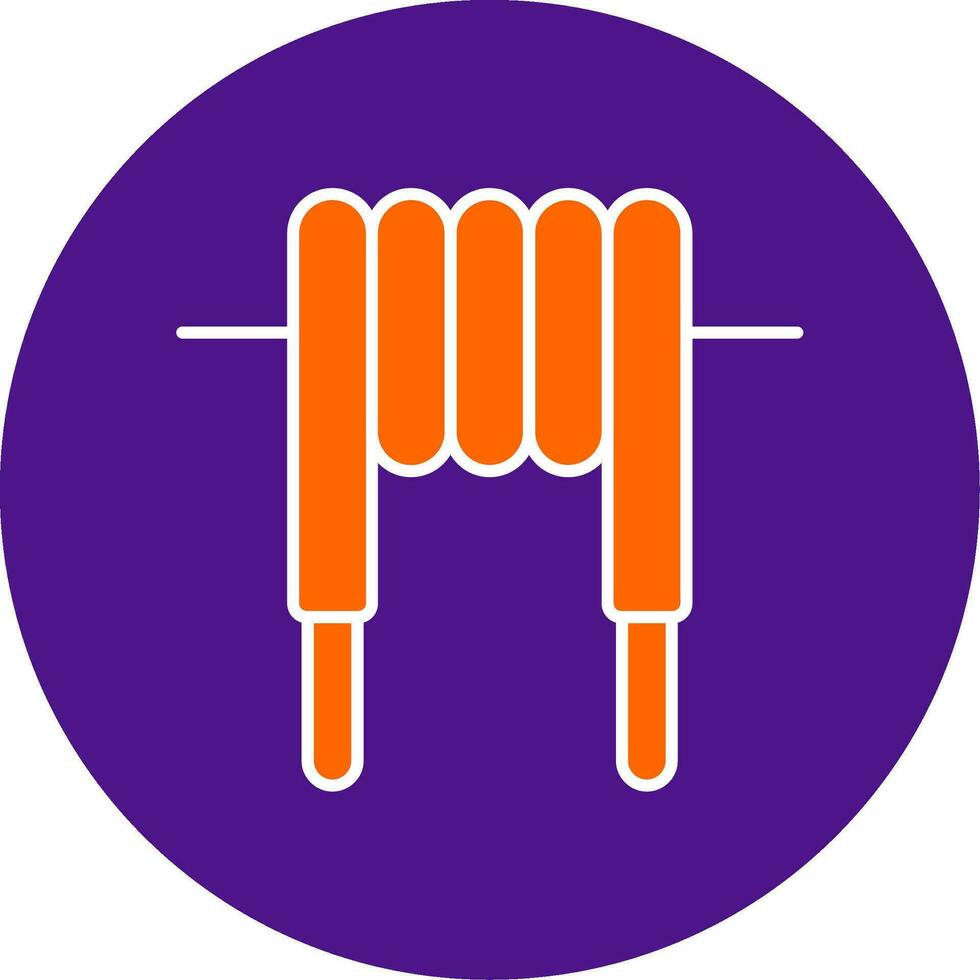 Inductor Line Filled Circle Icon vector