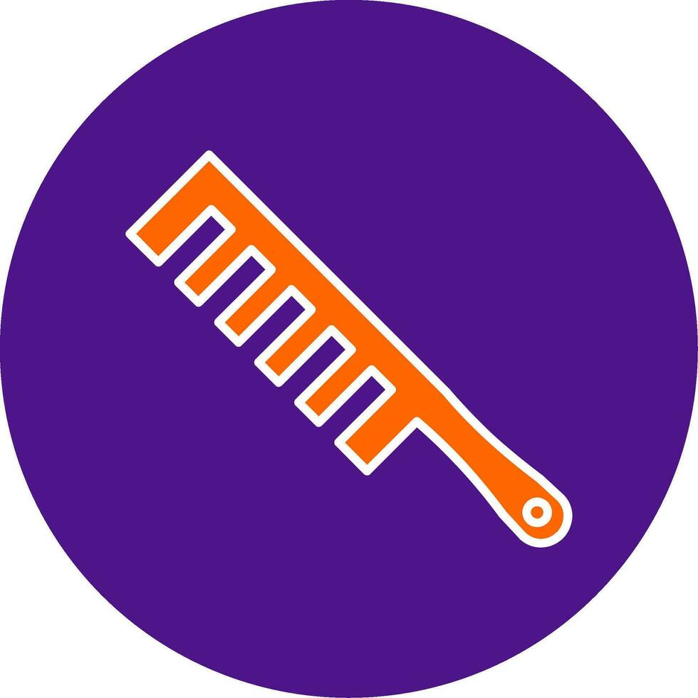 Hair Comb Line Filled Circle Icon vector