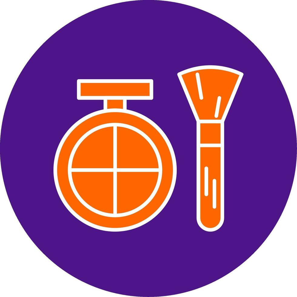 Bronzer Line Filled Circle Icon vector