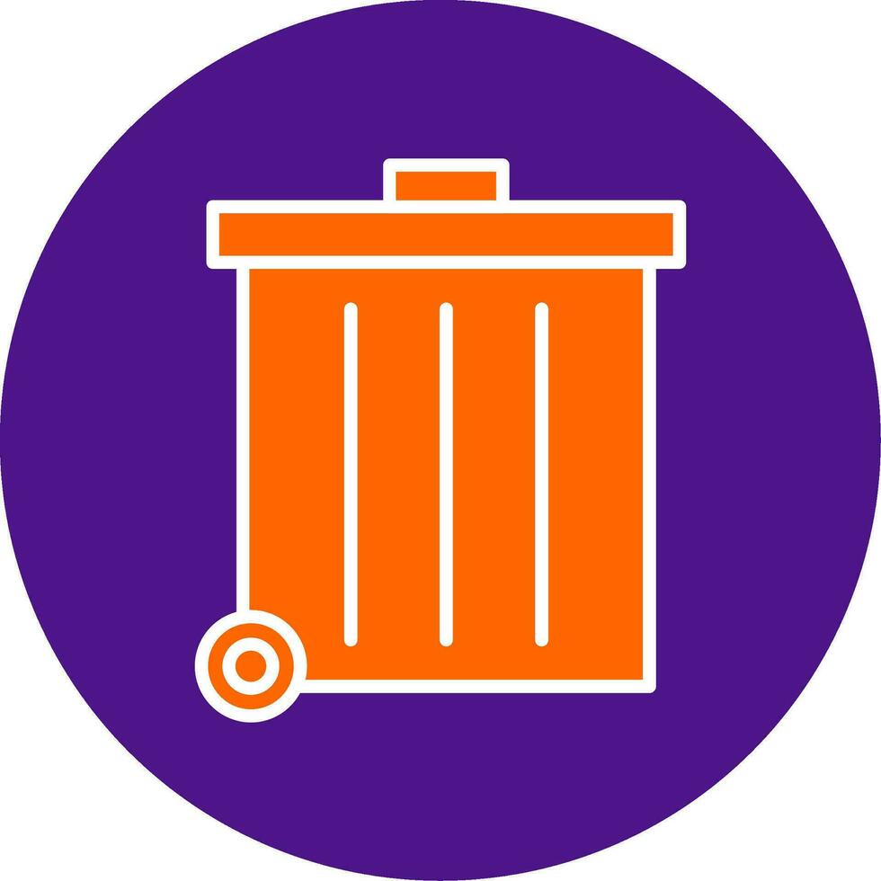 Refuse Line Filled Circle Icon vector