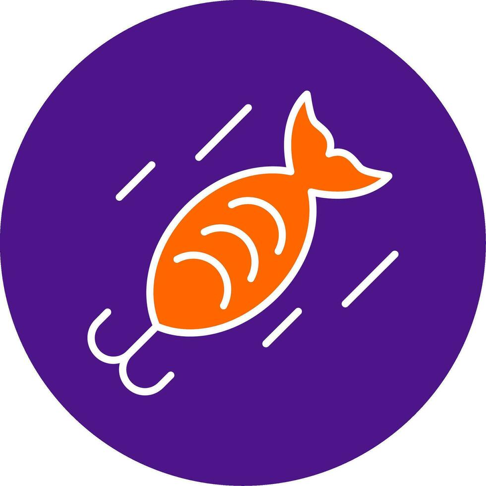 Bait Line Filled Circle Icon vector