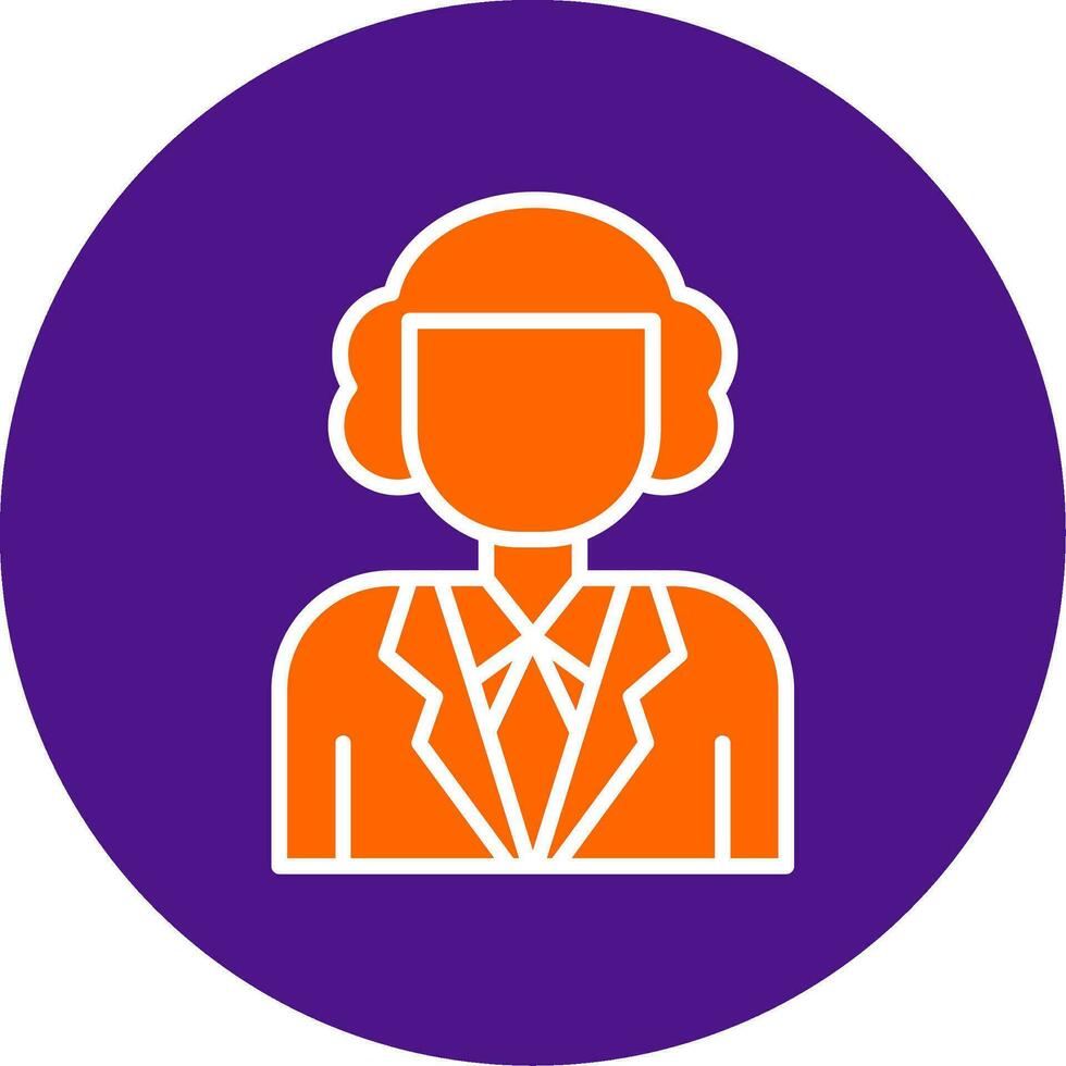 Judge Line Filled Circle Icon vector