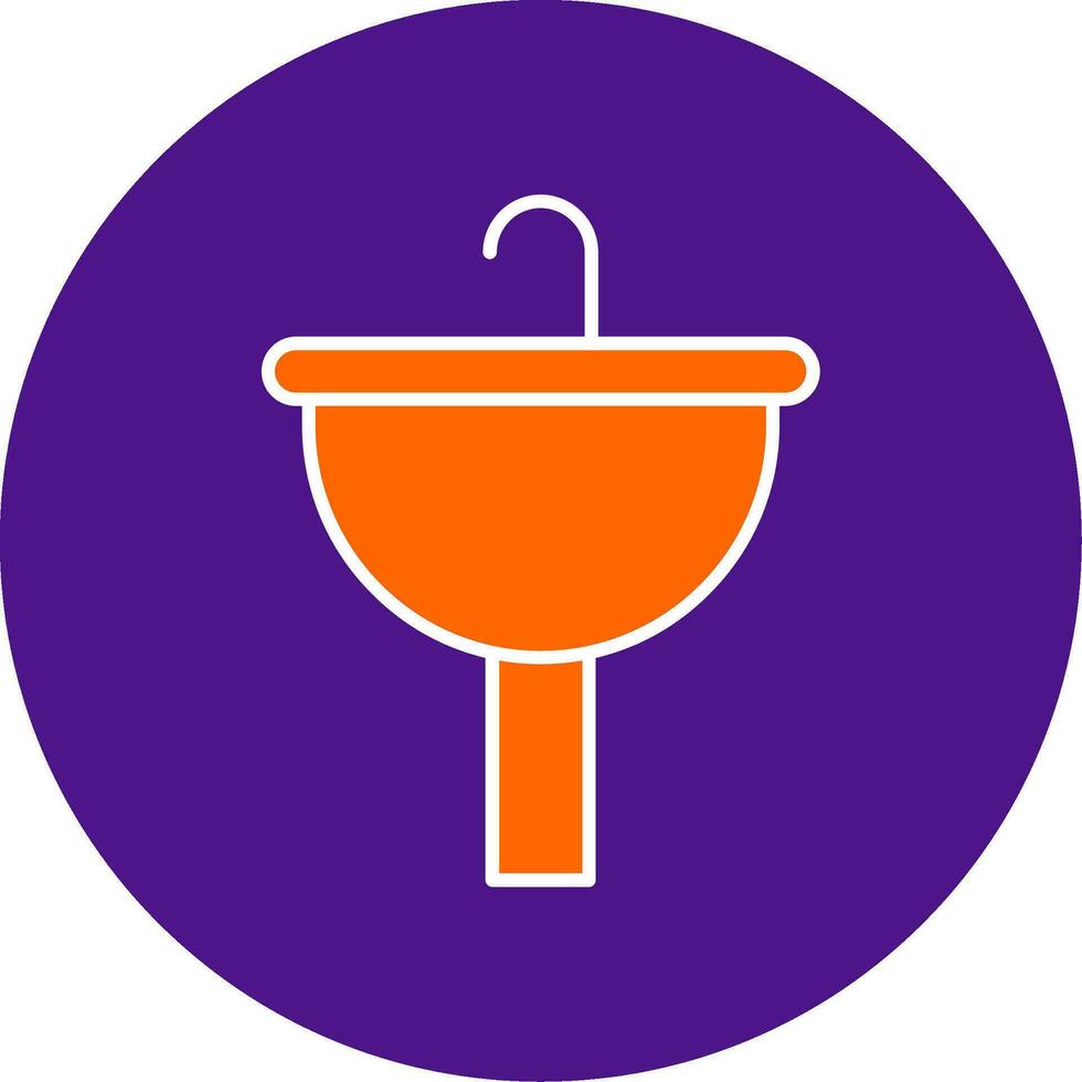 Sinking Line Filled Circle Icon vector
