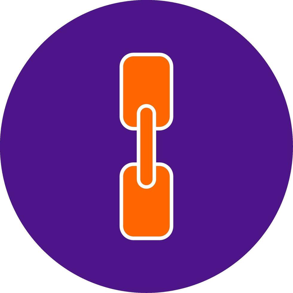 Chain Line Filled Circle Icon vector