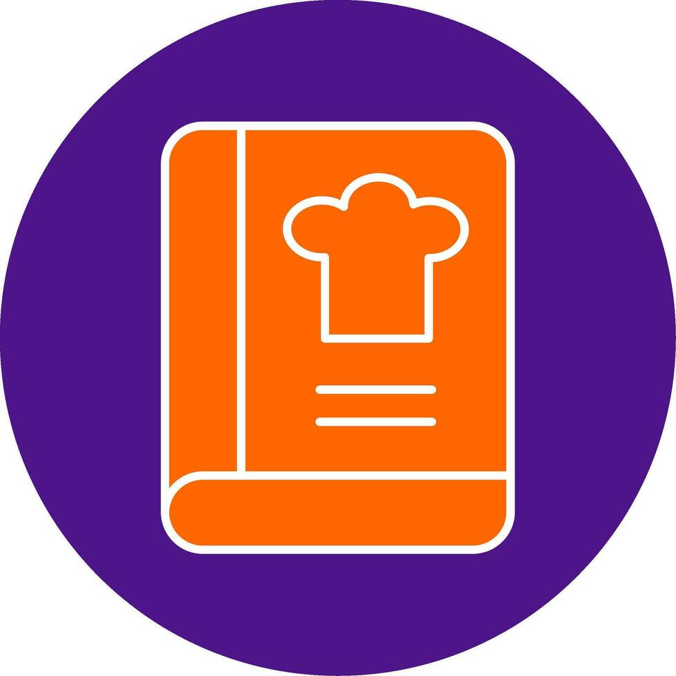 Cook Book Line Filled Circle Icon vector