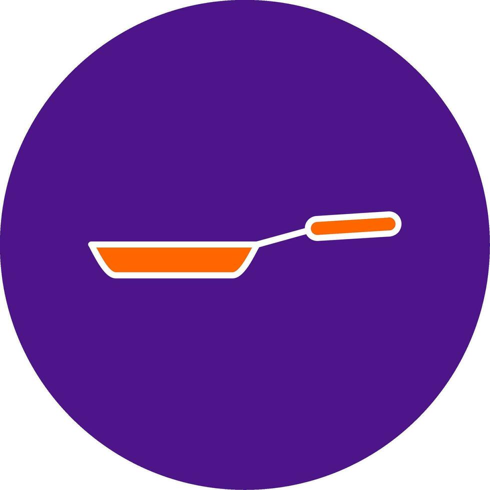 Frying Pan Line Filled Circle Icon vector