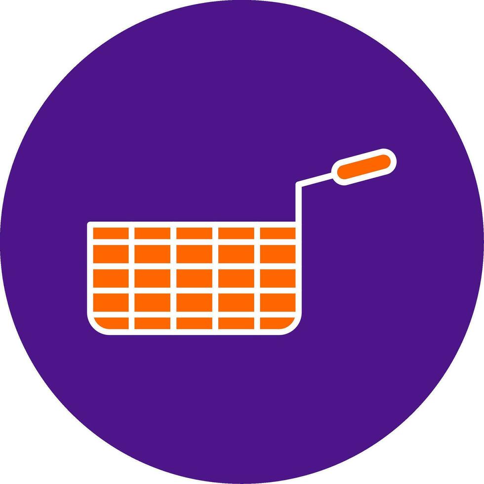 Deep Fryer Line Filled Circle Icon vector