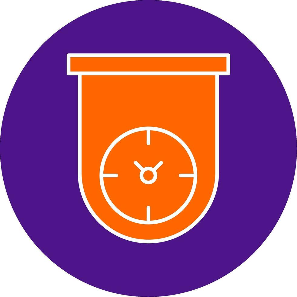 Kitchen Timer Line Filled Circle Icon vector