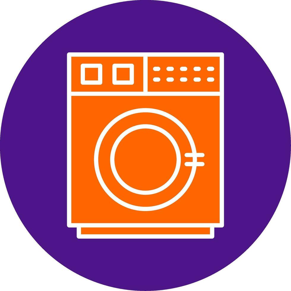 Washing Machine Line Filled Circle Icon vector