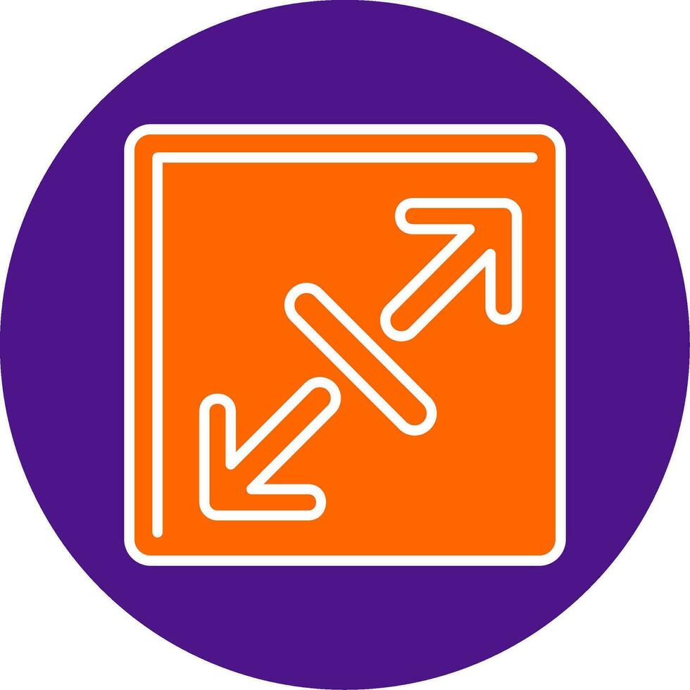 Expand Line Filled Circle Icon vector