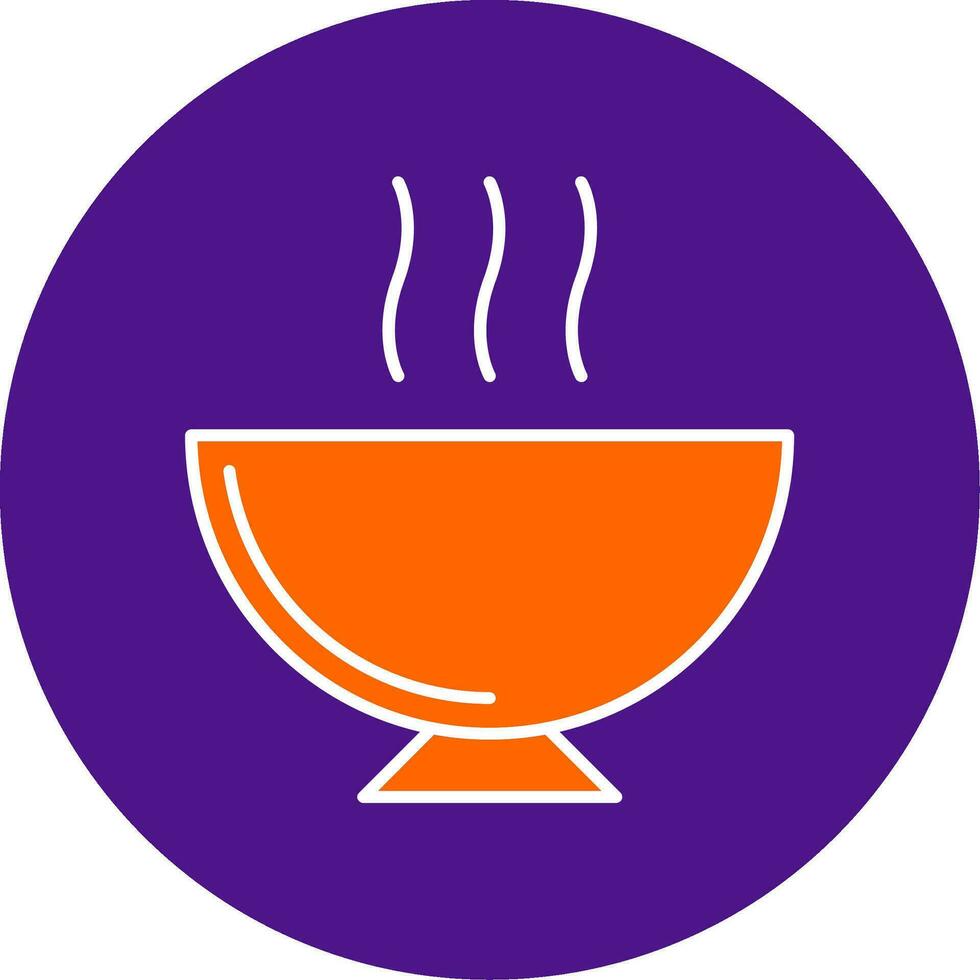 Soup Line Filled Circle Icon vector