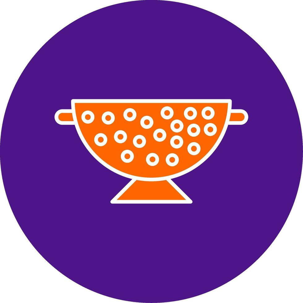 Sieve Line Filled Circle Icon vector