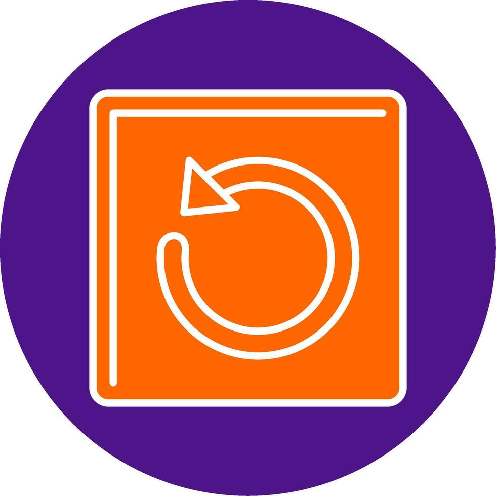 Undo Line Filled Circle Icon vector