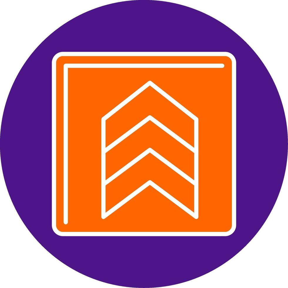 Up Chevron Line Filled Circle Icon vector